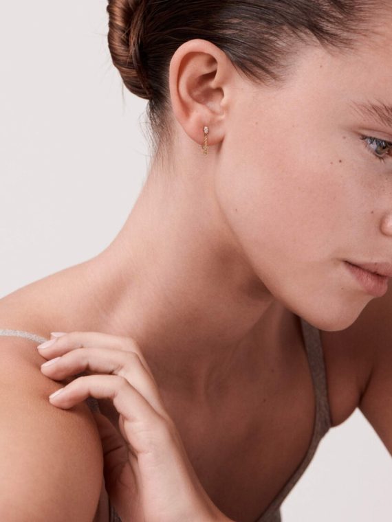 Diamond Chain Earrings